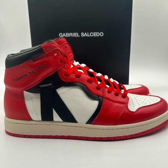 Gabriel Salcedo High Top Sneakers, Premium Leather size US 10 Limited Edition - Picture 2 of 12